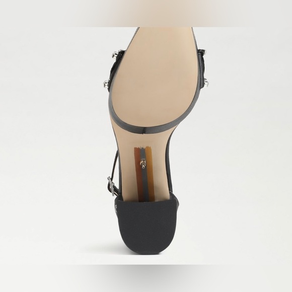 Sam Edelman Ninette Platform Heel Black Satin - Picture 5 of 7